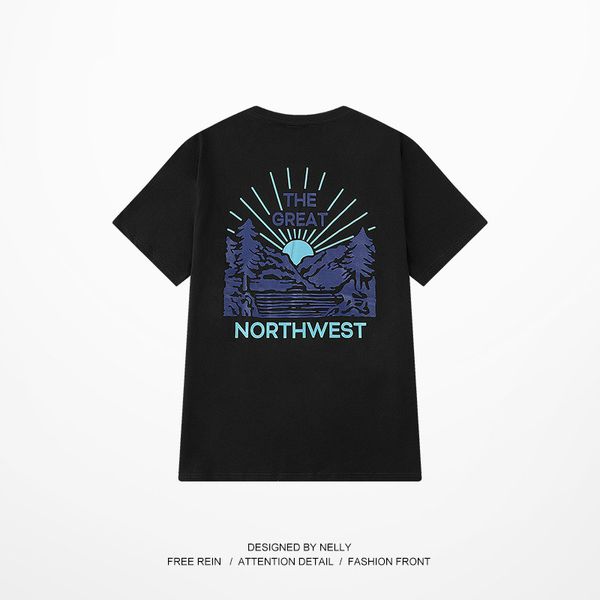 northwest letter printing men's designer short-sleeved t-shirt retro print men and women casual fashion loose comfort, White;black
northwest letter printing men's designer short-sleeved t-shirt retro print men and women casual fashion loose comfort, White;black