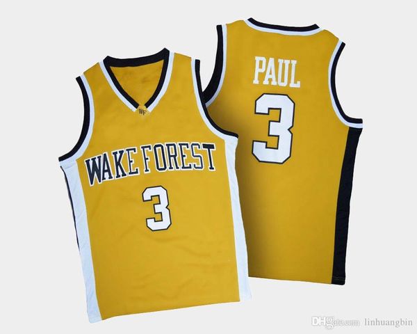 chris paul #3 men's wake forest demon deacons tim duncan #21 gold black white stitched college basketball jersey
chris paul #3 men's wake forest demon deacons tim duncan #21 gold black white stitched college basketball jersey