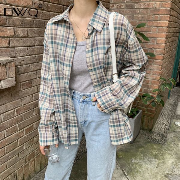 ewq / new summer spring korea style plaid full sleeve single breasted turn-down collar button loose women coat tide fr162, Black;brown
ewq / new summer spring korea style plaid full sleeve single breasted turn-down collar button loose women coat tide fr162, Black;brown