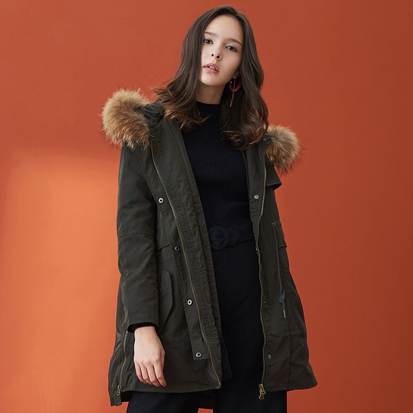 women real large fur collar hooded down jacket winter thick warm long parka fashion casual loose adjustable waist outerwear z373, Black
women real large fur collar hooded down jacket winter thick warm long parka fashion casual loose adjustable waist outerwear z373, Black