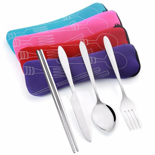 portable dinnerware set stainless steel fork cutlery reusable outdoor camping portable bag picnic tableware for dinner
portable dinnerware set stainless steel fork cutlery reusable outdoor camping portable bag picnic tableware for dinner