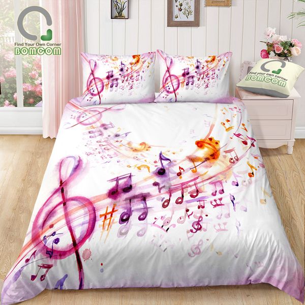 bomcom 3d digital printing bedding set watercolor pink music note treble clef staff 3-pieces duvet cover sets 100% microfiber
bomcom 3d digital printing bedding set watercolor pink music note treble clef staff 3-pieces duvet cover sets 100% microfiber