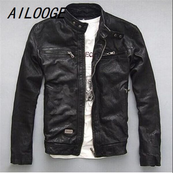 ailooge factory men leather jacket genuine sheep goat skin brand black male bomber motorcycle biker man's coat autumn spring
ailooge factory men leather jacket genuine sheep goat skin brand black male bomber motorcycle biker man's coat autumn spring