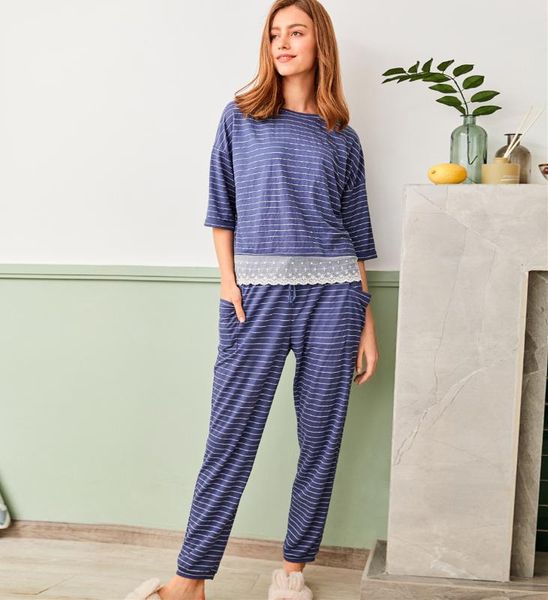 2020 summer long pants pajamas pyjamas women long pijama mujer loungewear home clothes sleep set h945, Black;red
2020 summer long pants pajamas pyjamas women long pijama mujer loungewear home clothes sleep set h945, Black;red