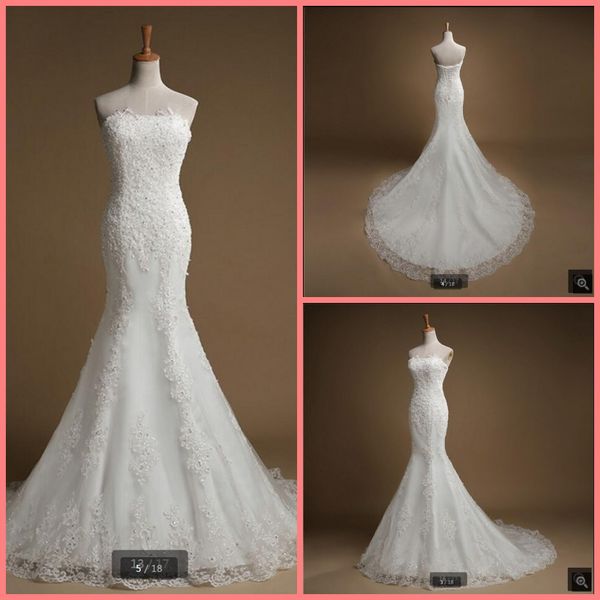 robe de mariage memraid white lace appliques wedding dress real picture beading sequined court train wedding gowns selling dress
robe de mariage memraid white lace appliques wedding dress real picture beading sequined court train wedding gowns selling dress
