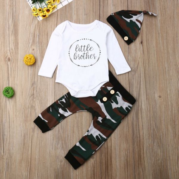newborn baby boy little brother romper camo pants leggings outfits clothes, Pink;blue
newborn baby boy little brother romper camo pants leggings outfits clothes, Pink;blue