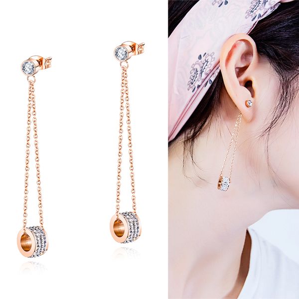women rose gold long piercing earrings eardrop dangler stainless steel cubic zirconia ear stud ear cuff anniversary birthday gift, Golden;silver
women rose gold long piercing earrings eardrop dangler stainless steel cubic zirconia ear stud ear cuff anniversary birthday gift, Golden;silver