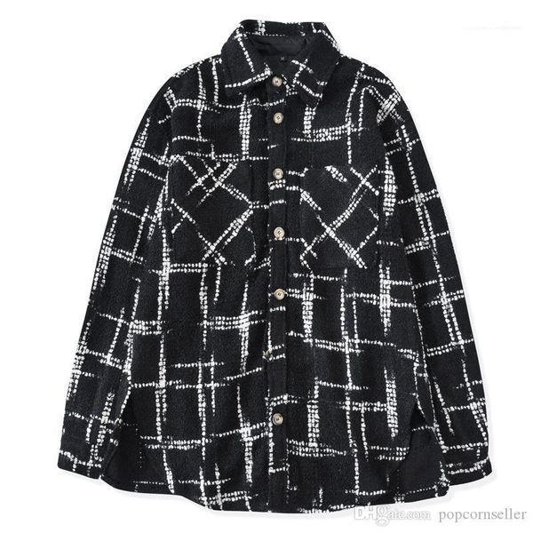 casual plaid printed long sleeve loose shirts casual mens oversize apparel ins style mens desigenr shirts fashion, White;black
casual plaid printed long sleeve loose shirts casual mens oversize apparel ins style mens desigenr shirts fashion, White;black