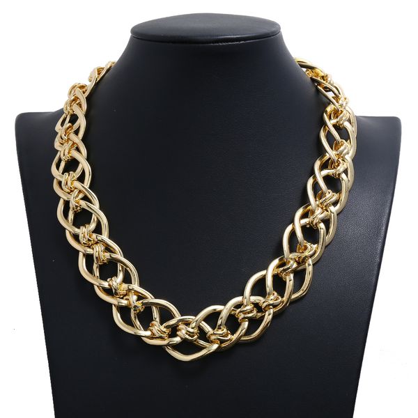 fashion luxury designer exaggerated geometric big golden metal chain short choker statement necklace for woman punk style, Silver
fashion luxury designer exaggerated geometric big golden metal chain short choker statement necklace for woman punk style, Silver