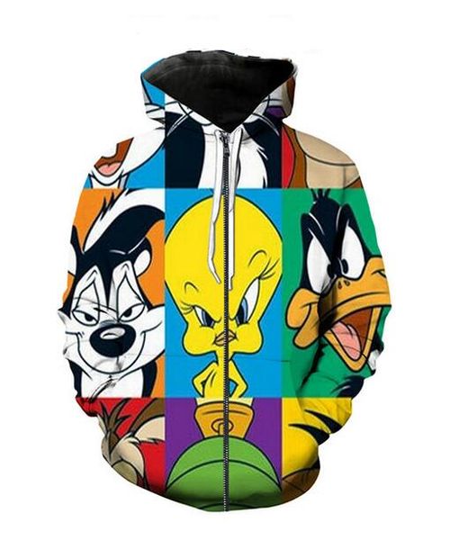 2020 new fashion men women cartoon looney tunes 3d print sweatshirts zipper hoodies tracksuit hooded, Black;brown
2020 new fashion men women cartoon looney tunes 3d print sweatshirts zipper hoodies tracksuit hooded, Black;brown