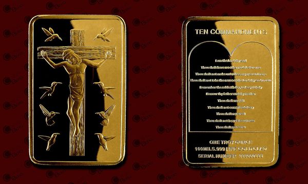 the jesus handed on corss ten commandents coin 1 oz 24k gold plated ingot badge 50 mm x 28 mm home decoration bars
the jesus handed on corss ten commandents coin 1 oz 24k gold plated ingot badge 50 mm x 28 mm home decoration bars