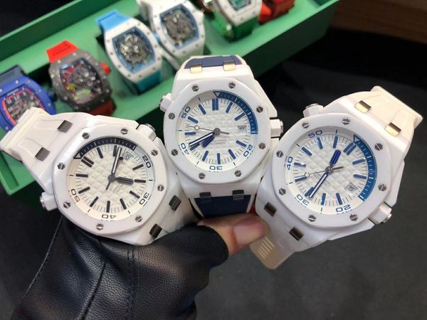 4 стили мастер роскошные дизайнерские часы royal oak offshore 15707cb 26402 15400 15710st белый керамический безель механизм с автоподзаводо, Slivery;brown
4 стили мастер роскошные дизайнерские часы royal oak offshore 15707cb 26402 15400 15710st белый керамический безель механизм с автоподзаводо, Slivery;brown