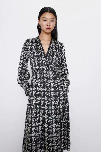 2020 spring summer new belt black print vintage plus size zaraing women dress sheining vadiming female dress xdn9168, Black;gray
2020 spring summer new belt black print vintage plus size zaraing women dress sheining vadiming female dress xdn9168, Black;gray