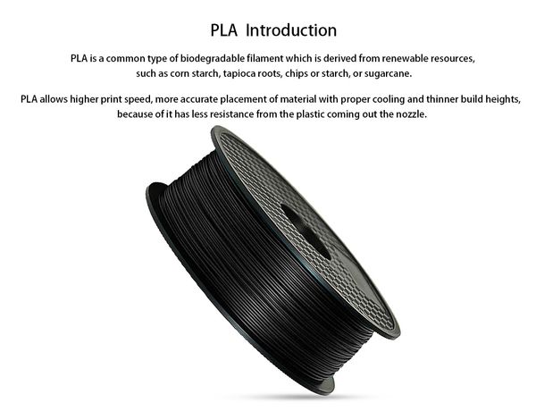 1kg 1.75mm pla 3d printing filament biodegradable material printer supplies 
1kg 1.75mm pla 3d printing filament biodegradable material printer supplies