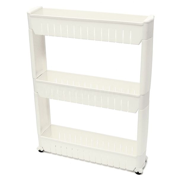 slim slide out kitchen trolley rack holder storage shelf tower folding 3 tire, white
slim slide out kitchen trolley rack holder storage shelf tower folding 3 tire, white