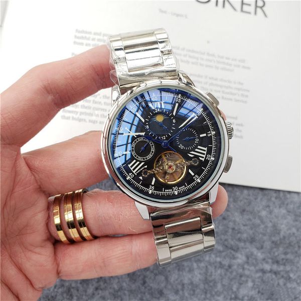 wholesale fashion men wristwatch stainless steel all dial work automatic movement mechanical sweep watches male sport watches, Slivery;brown
wholesale fashion men wristwatch stainless steel all dial work automatic movement mechanical sweep watches male sport watches, Slivery;brown