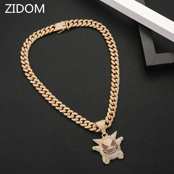 men/women hip hop iced out bling gengar pendant necklaces micro pave rhinestone fashion hiphop necklace charm jewelry gifts, Silver
men/women hip hop iced out bling gengar pendant necklaces micro pave rhinestone fashion hiphop necklace charm jewelry gifts, Silver