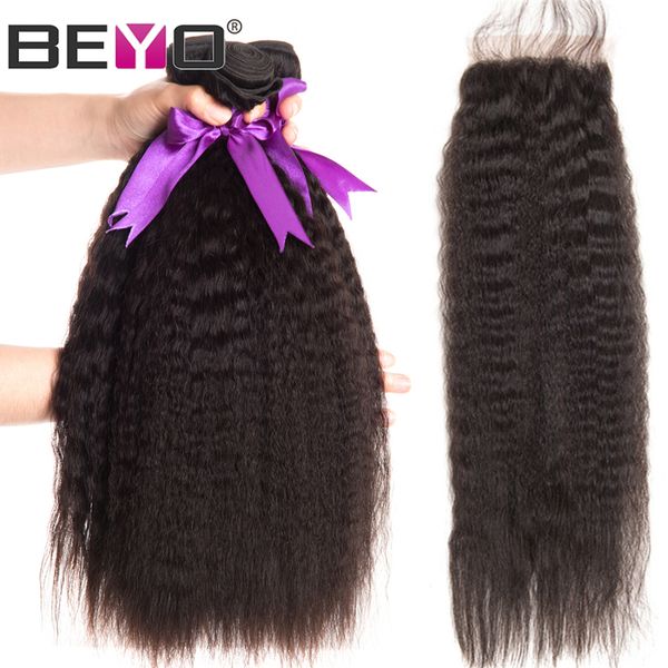 kinky прямых пучки волос с закрытием малазийского волоса пучков с закрытием человеческих волосами пучки с закрытием 4 шт remy extension beyo, Black;brown 
kinky прямых пучки волос с закрытием малазийского волоса пучков с закрытием человеческих волосами пучки с закрытием 4 шт remy extension beyo, Black;brown