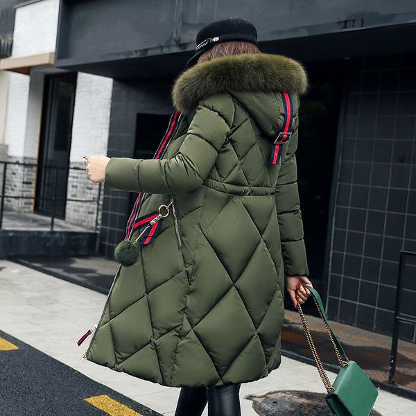 fur hooded winter coat thicken parka women's stitches slim long winter jas down katoen ladies down parka donsjack women 2019, Black
fur hooded winter coat thicken parka women's stitches slim long winter jas down katoen ladies down parka donsjack women 2019, Black