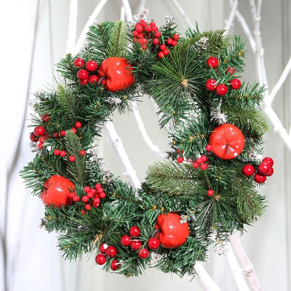 christmas artificial wreath with red apple and berries hanging garland front door wall window home decorations
christmas artificial wreath with red apple and berries hanging garland front door wall window home decorations