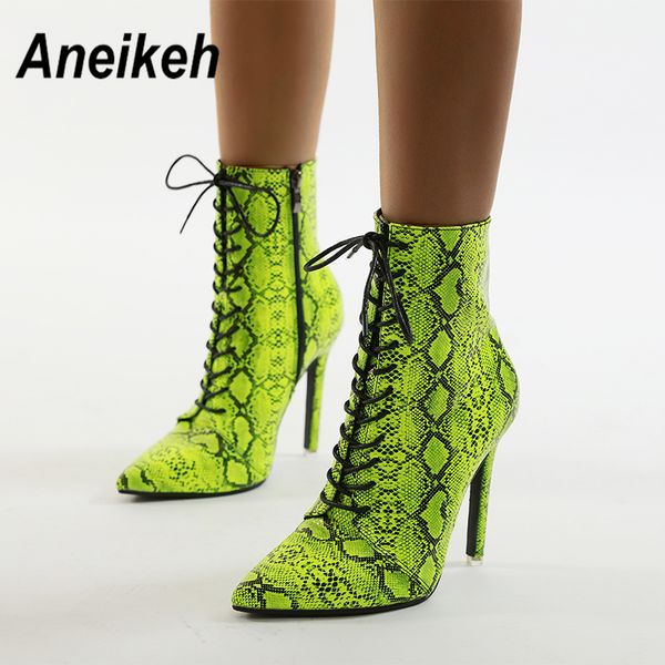 aneikeh new 2020 winter green serpentine cross-strap lace-up boots women pointed toe zipper women's ankle boots high heel shoes, Black
aneikeh new 2020 winter green serpentine cross-strap lace-up boots women pointed toe zipper women's ankle boots high heel shoes, Black