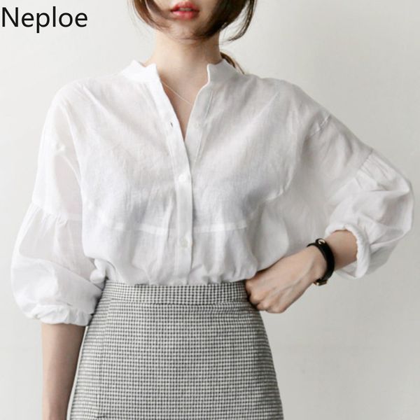 neploe new 2020 spring summer casual women shirts blusa full sleeve loose stand neck blouses cotton linen blouse shirt 57166, White
neploe new 2020 spring summer casual women shirts blusa full sleeve loose stand neck blouses cotton linen blouse shirt 57166, White