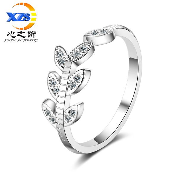 small fresh sweet temperament personality branches leaves rhinsestone open ring ring tail ring hand jewelry, Silver
small fresh sweet temperament personality branches leaves rhinsestone open ring ring tail ring hand jewelry, Silver