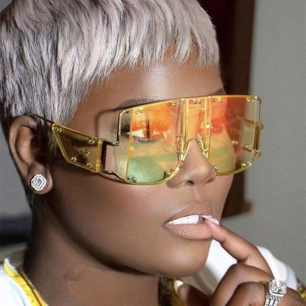 2019 fashion square sunglasses women new oversized mirror men shades glasses metal rivet trend unique female eyewear, White;black
2019 fashion square sunglasses women new oversized mirror men shades glasses metal rivet trend unique female eyewear, White;black