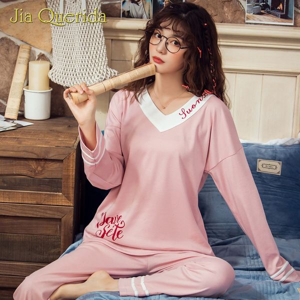 loungewear woman pijama lingerie pink pyjama suit v-neck print full length autumn cotton womens clothes kawaii women pajamas set, Black;red
loungewear woman pijama lingerie pink pyjama suit v-neck print full length autumn cotton womens clothes kawaii women pajamas set, Black;red