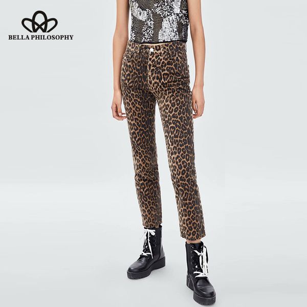 heydress 2019 autumn chic leopard pattern jeans women denim pants high waist animal print ankle trousers casual pantalon mujer, Blue 
heydress 2019 autumn chic leopard pattern jeans women denim pants high waist animal print ankle trousers casual pantalon mujer, Blue