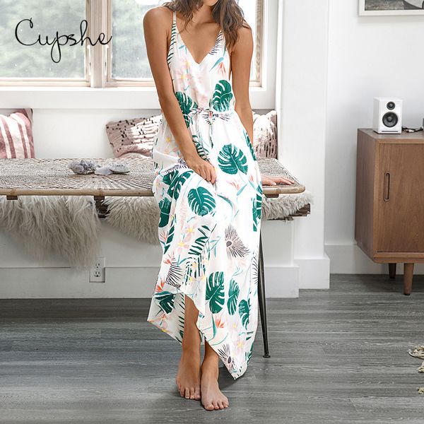 cupshe women's leafy print v neck long maxi dress 2019 new summer beach slim sleeveless casual sundress spaghetti vestido, Black;gray
cupshe women's leafy print v neck long maxi dress 2019 new summer beach slim sleeveless casual sundress spaghetti vestido, Black;gray