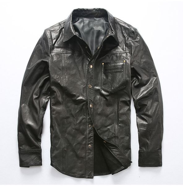 2020 fashion sheepskin genuine leather shirt men slim fit real leather jacket mens thin slim fit black casual coat
2020 fashion sheepskin genuine leather shirt men slim fit real leather jacket mens thin slim fit black casual coat