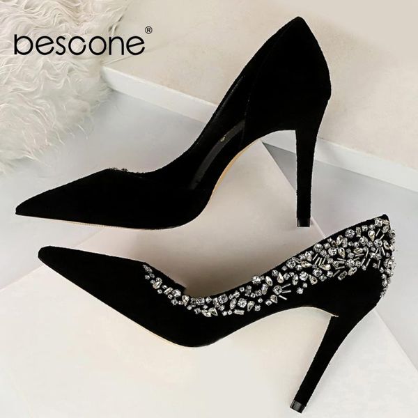 bescone party fashion women pumps bling decoration slip-on super high thin heels shoes elegant charming pumps bm446, Black
bescone party fashion women pumps bling decoration slip-on super high thin heels shoes elegant charming pumps bm446, Black