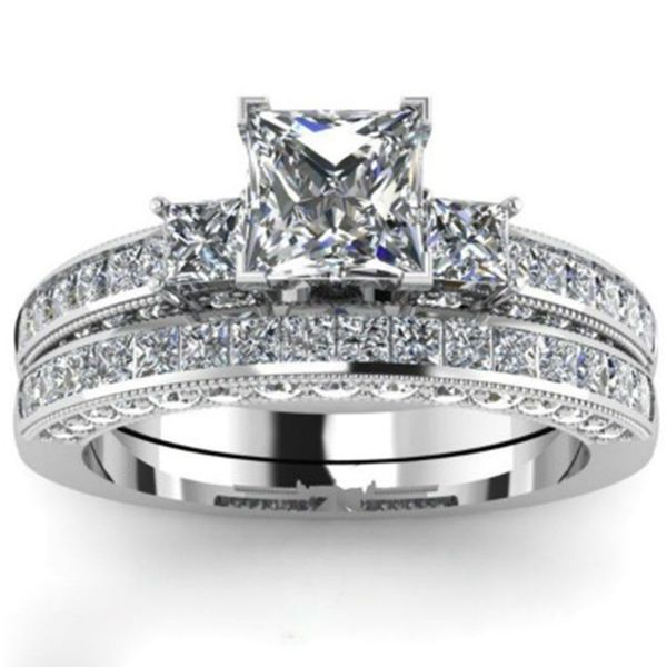 wedding engagement rings for women simple design double stackable fashion bridal sets jewelry accessories, Slivery;golden
wedding engagement rings for women simple design double stackable fashion bridal sets jewelry accessories, Slivery;golden