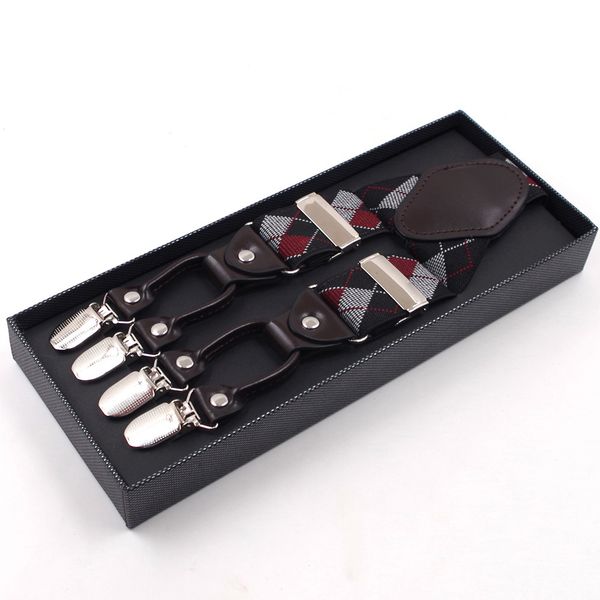 2019 new brand 6 clip polyester jacquard lattice men's belt 3.5cm casual y belt clip simple fashion suspender, Black;white
2019 new brand 6 clip polyester jacquard lattice men's belt 3.5cm casual y belt clip simple fashion suspender, Black;white