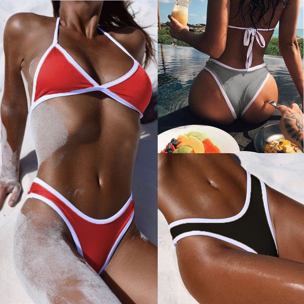 women bikini bañador mujer 2019 swimwear summer solid beachwear push up bikini set beach bras swimsuit bathing suits, White;black
women bikini bañador mujer 2019 swimwear summer solid beachwear push up bikini set beach bras swimsuit bathing suits, White;black