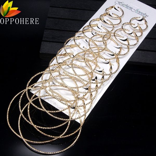 12 pair oversize big circle hoop earring set for women simple punk style brincos round earrings party jewelry accessories gift, Golden;silver
12 pair oversize big circle hoop earring set for women simple punk style brincos round earrings party jewelry accessories gift, Golden;silver