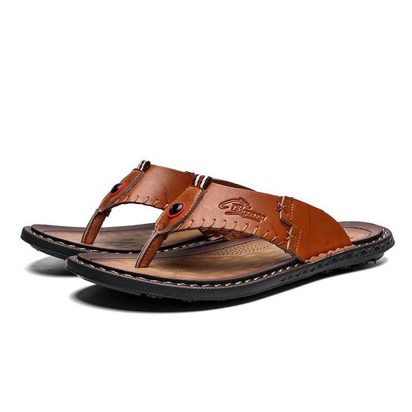 2020 new men's casual shoes genuine leather sandals men flip flops breather slippers plus size summer size 38-47, Black
2020 new men's casual shoes genuine leather sandals men flip flops breather slippers plus size summer size 38-47, Black