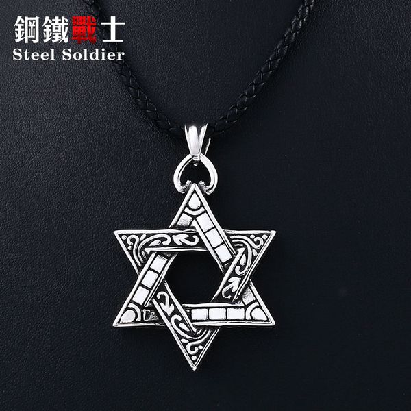 steel soldier six-star pendan david of star stainless steel necklace for men fashion 2019 cool jewelry, Silver
steel soldier six-star pendan david of star stainless steel necklace for men fashion 2019 cool jewelry, Silver