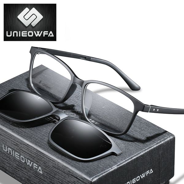 Polarized Magnet Clip On Sunglasses Women Prescription Magnet Clip On Sun Glasses For Men Uv400 Myopia Optical Eyeglasses Tr90