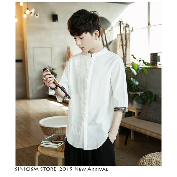 sinicism store men casual buckle colorful shirts 2019 mens summer vintage shirts single breasted chinese style shirt fashions, White;black
sinicism store men casual buckle colorful shirts 2019 mens summer vintage shirts single breasted chinese style shirt fashions, White;black
