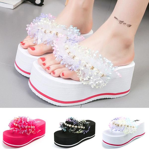 summer women sandals high heels flip flops wedge platform super high thong slippers butterfly flowers slides shoes woman, Black
summer women sandals high heels flip flops wedge platform super high thong slippers butterfly flowers slides shoes woman, Black