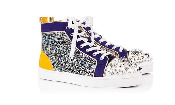 new arrival round-toe spikes fashion rivets red bottom sneakers casual women leisure flats mens flat mesh alveole high sneakers version, Black
new arrival round-toe spikes fashion rivets red bottom sneakers casual women leisure flats mens flat mesh alveole high sneakers version, Black