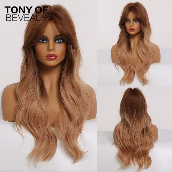 synthetic wigs long wavy brown to blonde ombre hair with bangs heat resistant synthesis for black women cosplay natural
synthetic wigs long wavy brown to blonde ombre hair with bangs heat resistant synthesis for black women cosplay natural