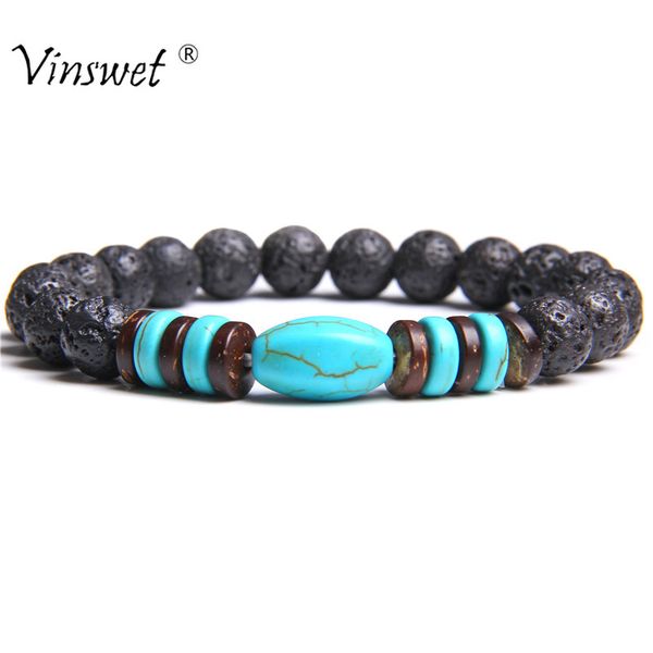 men fashion bracelet men new design style turquoises lava stone beaded bracelets charm male homme man jewelry gifts, Black
men fashion bracelet men new design style turquoises lava stone beaded bracelets charm male homme man jewelry gifts, Black