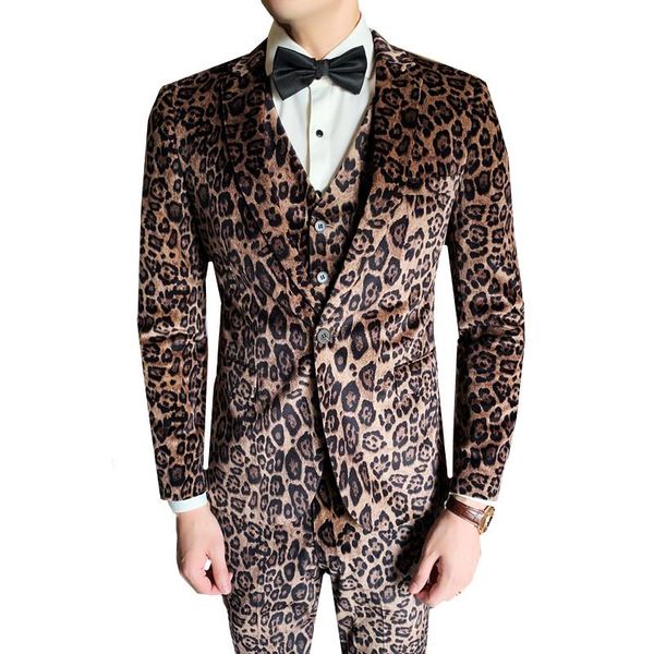 new luxury leopard suit men suits high-end formal business blazers male three-piece set slim fit wedding stage party tuxedo suit, White;black
new luxury leopard suit men suits high-end formal business blazers male three-piece set slim fit wedding stage party tuxedo suit, White;black