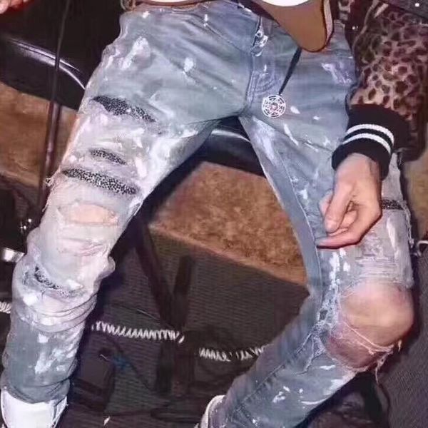 am1r1 jeans эластичность rhinestone всплеск чернила джинсы мода мужчин повседневный брюки tight hole джинсы hfytkz020, Blue
am1r1 jeans эластичность rhinestone всплеск чернила джинсы мода мужчин повседневный брюки tight hole джинсы hfytkz020, Blue