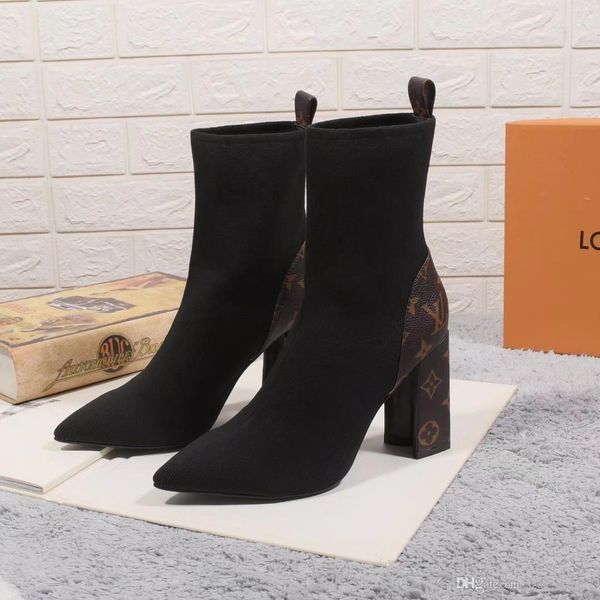new fashion luxury lady sock booties fashionable comfortable leather woman boots presbyopia martin boots heel height 9cm size 35-42, Black
new fashion luxury lady sock booties fashionable comfortable leather woman boots presbyopia martin boots heel height 9cm size 35-42, Black