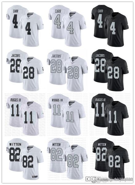 men youth las vegas raiders women 28 josh jacobs 82 jason witten 4 derek carr football jerseys black rush, Black;red 
men youth las vegas raiders women 28 josh jacobs 82 jason witten 4 derek carr football jerseys black rush, Black;red