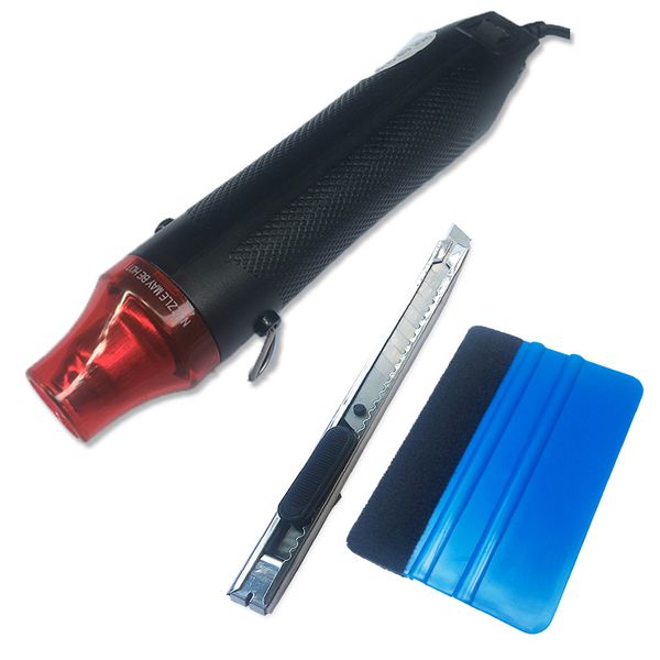 3pcs/set auto car vinyl film wrapping tools kit electric air heat gun eu plug + car scraper squeegee+ vinyl cutter knife 
3pcs/set auto car vinyl film wrapping tools kit electric air heat gun eu plug + car scraper squeegee+ vinyl cutter knife